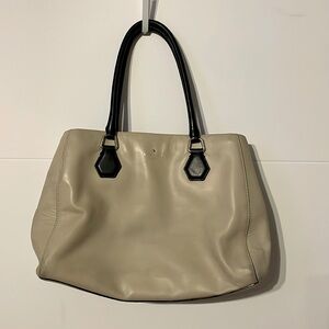 Kate Spade Tote Handbag Purse Beige Saffiano Leather